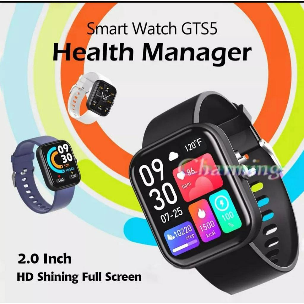 Smartwatch GTS5 Jam Tangan Pintar layar 2inc  fitur lengkap