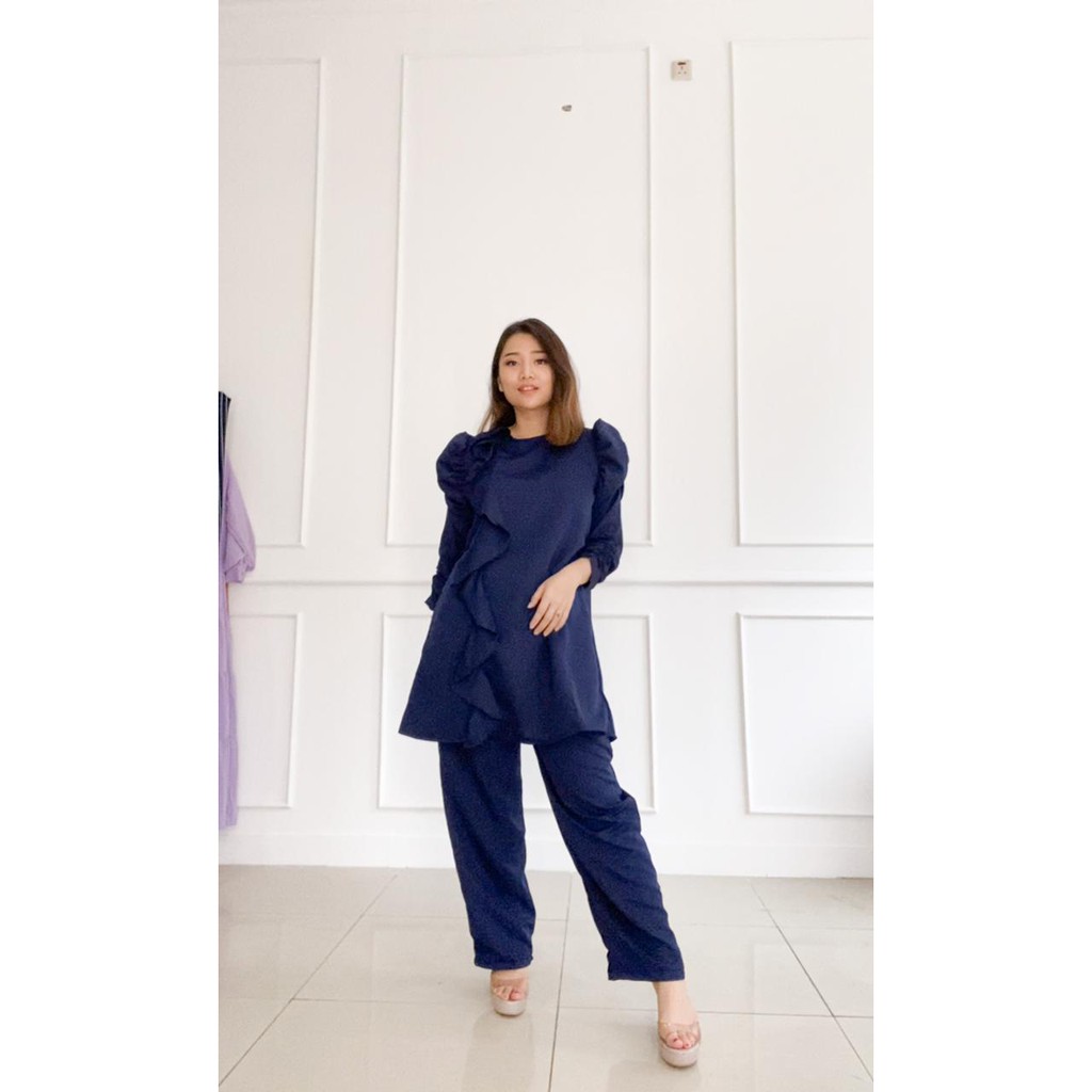( VM )- Vanesha Margaretta - 640 tunik set#fashion wanita/ moscrape