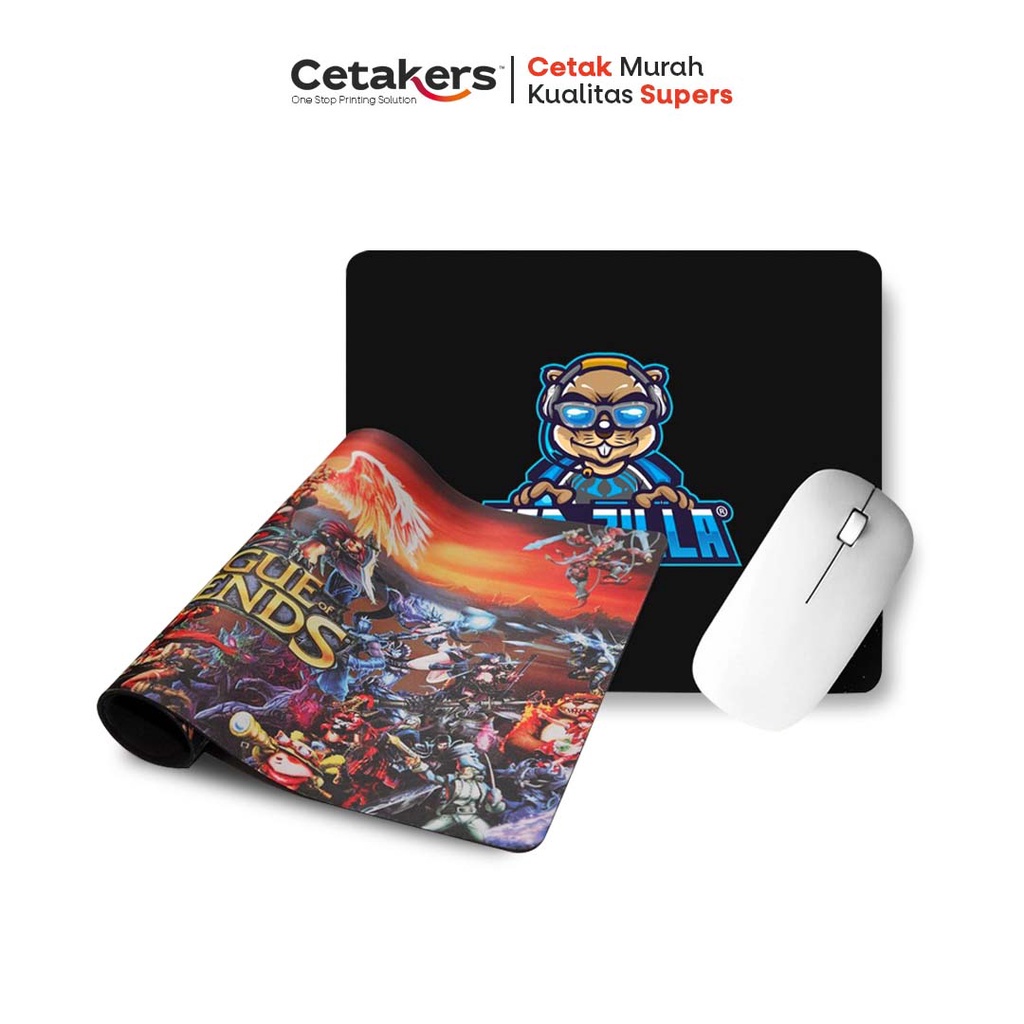 MOUSE PAD CUSTOM PRINT DESAIN BEBAS RUBBER TAHAN LAMA TEBAL AKSESORIS LAPTOP KOMPUTER