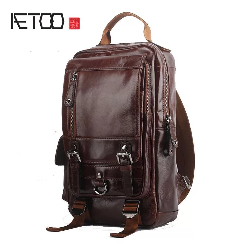Tas RANSEL Pria Kulit Asli Tas Ransel Kulit MINI LP Leather