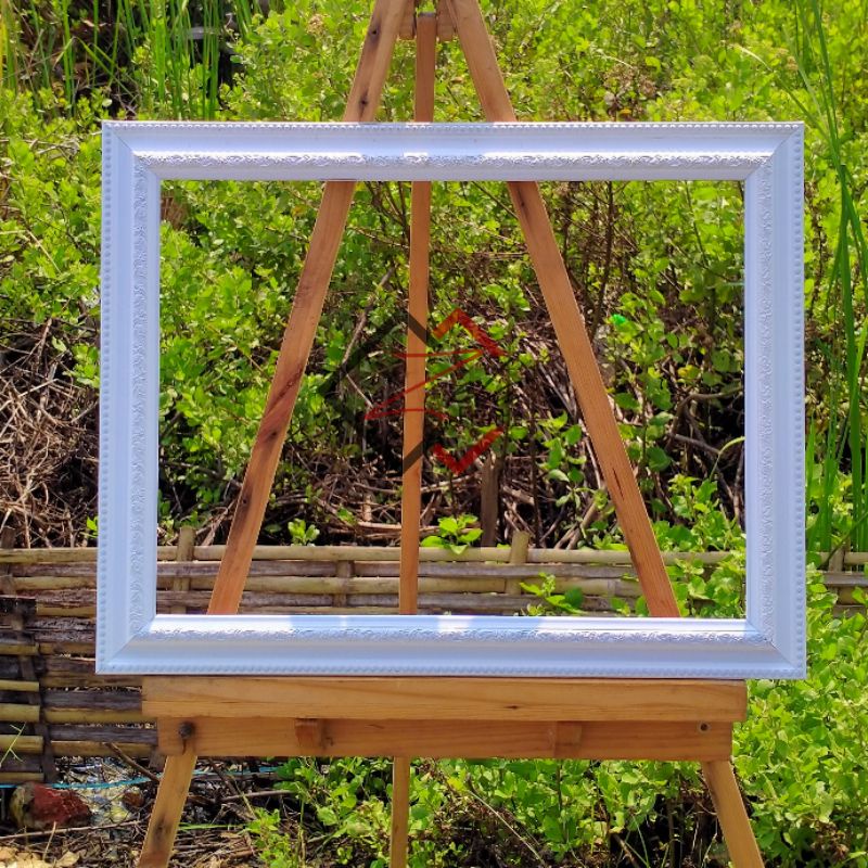 Bingkai frame lompongan ( tanpa kaca dan triplek) uk. 30x40 tipe 410 putih single