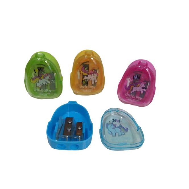 

serutan pensil bentuk tas/karakter/2in1