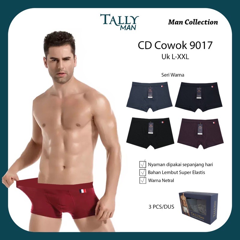 TALLY CD Pria 9017 Celana Dalam Pria Boxer Model Celana Ketat Taly (HARGA SATUAN)