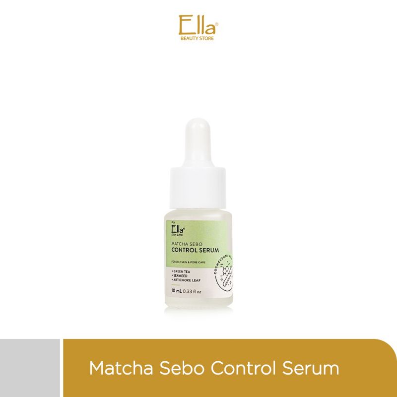 Ella skincare sebo matcha serum, serum wajah