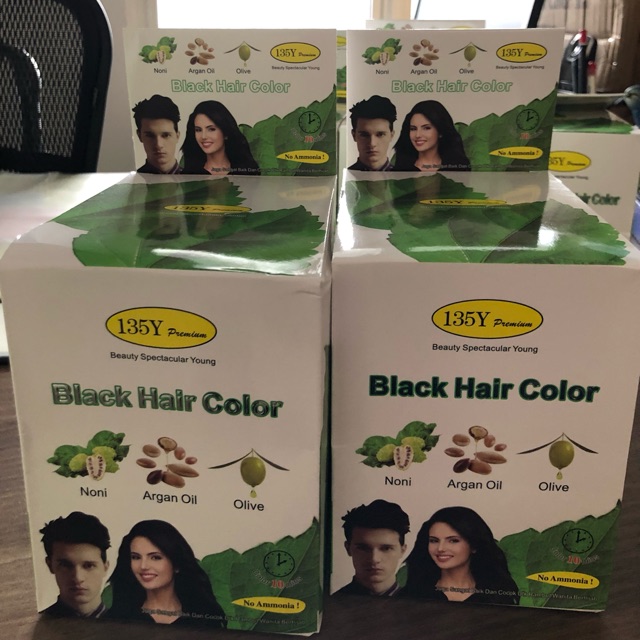 4 box (isi 40 sachet) BSY Premium Black Hair Color