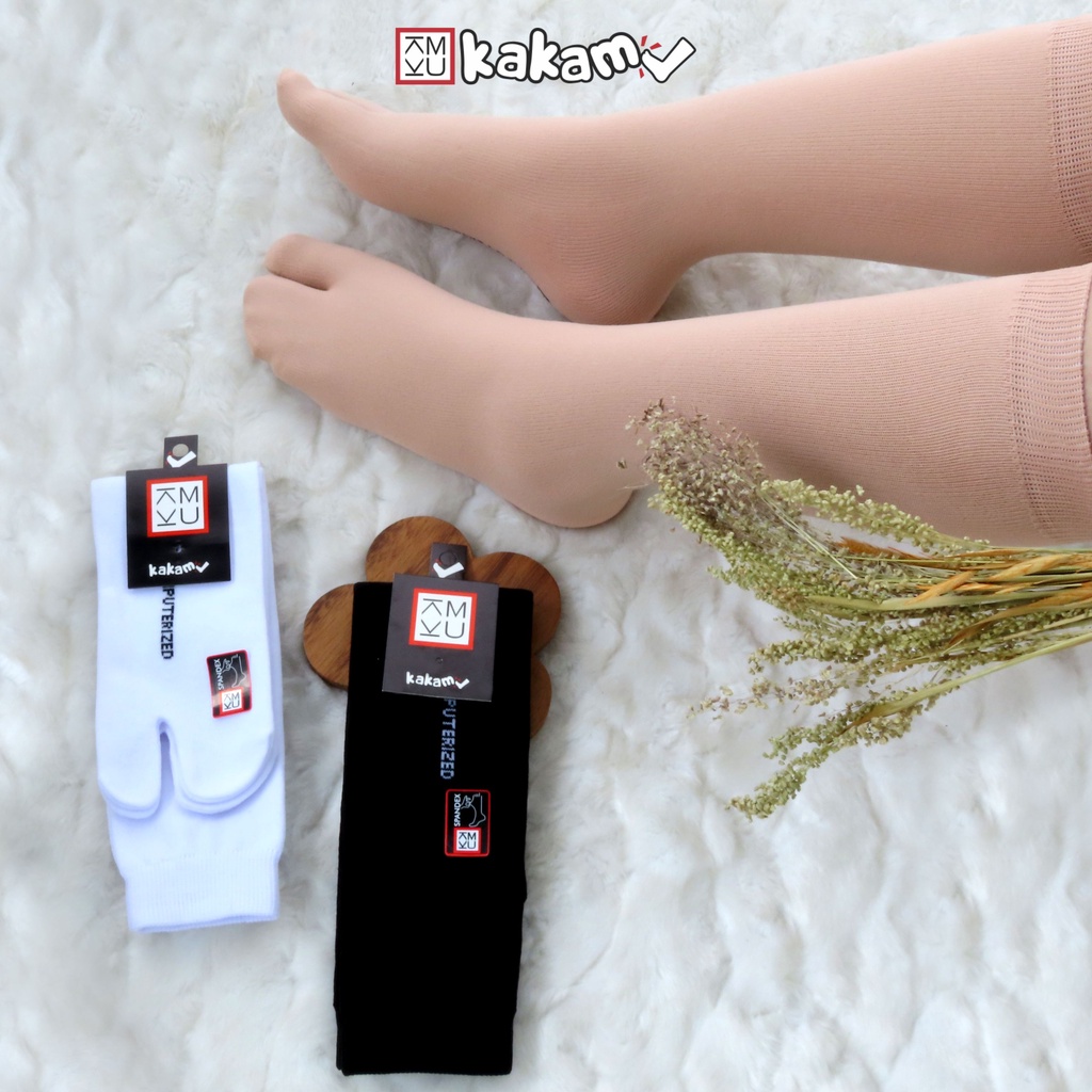 Kakamu kaos Kaki Jempol Motif Polos Wanita Muslimah Nilon Premium Ukuran L