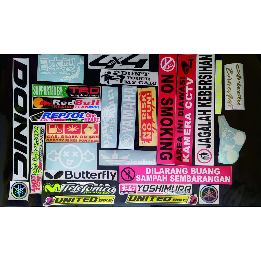 Sticker Nama Custom Stiker logo Custom