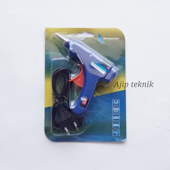 Tembakan Lem Glue Gun Kecil 20 watt + On/Off WOODPECKER/JIN