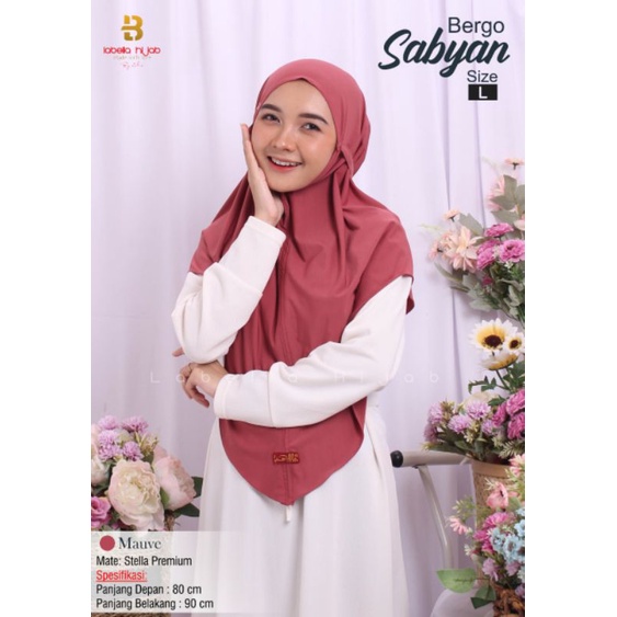 bergo sabyan L labella hijab/bergo Jersey stella/ bergo daily