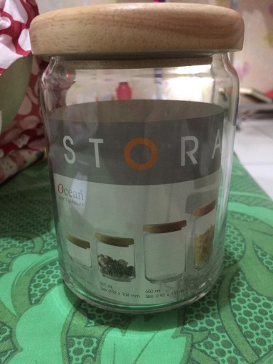 Toples Kaca / Ocean Pop Jar Wooden Lid 650 Ml