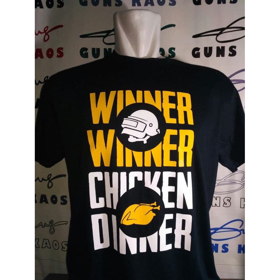 KAOS PUBG WINNER CHICKEN HELM TSHIRT FREE FIRE BOYAAH BATTLEGROUND