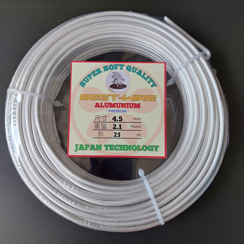 Kawat Bonsai Best Wire Alumunium Warna Putih Doff