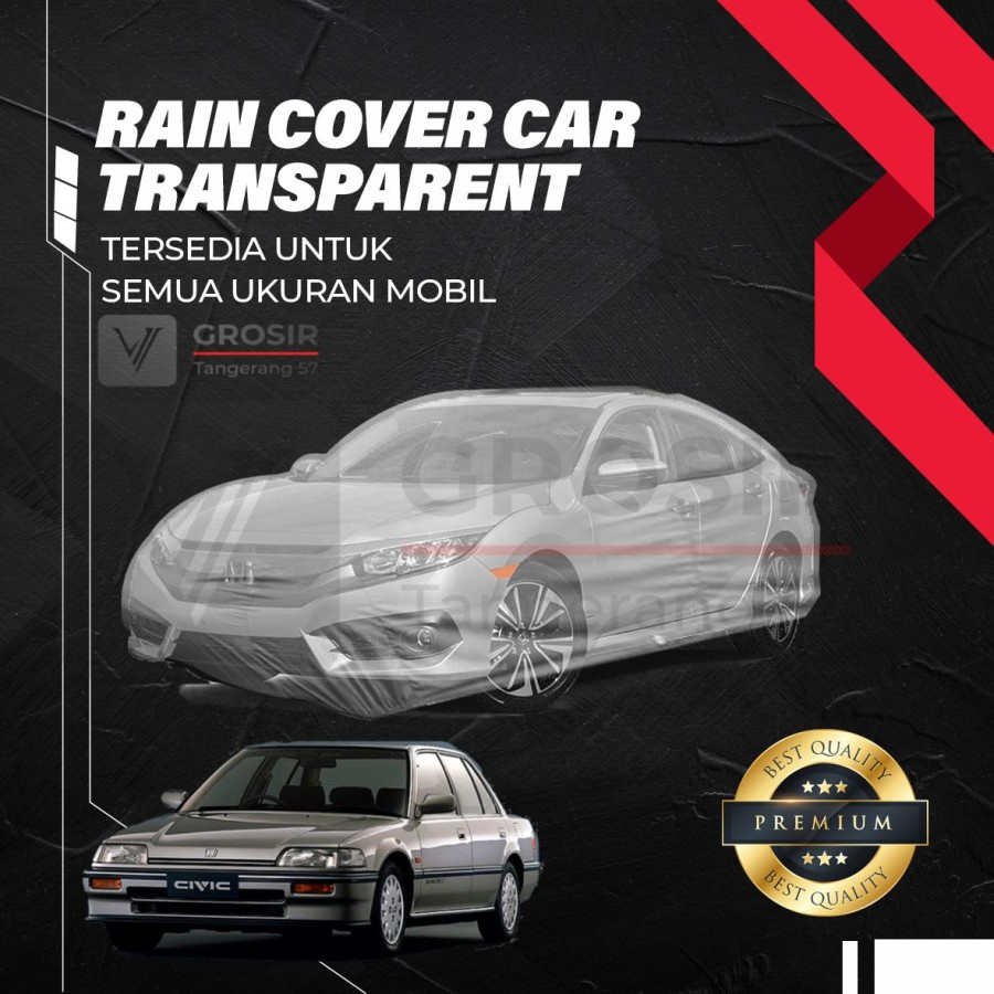 Sarung Mobil Transparan CIVIC GRAND LX 1988-1991 Transparent Body Cover CIVIC GRAND LX 1988-1991