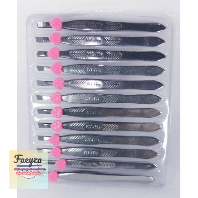 Pinset stenlis 12 PCS polos mika