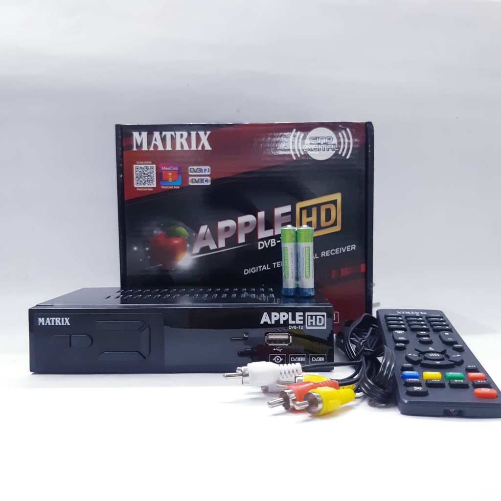 Set Top Box Matrix Apple DVB-T2 DVBT2 STB TV Tabung (bisa Digital) suport piala dunia 35 chanel jernih sinyal stabil