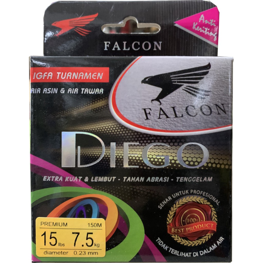 SENAR PANCING / TALI PANCING FALCON CHAMPION - DIEGO 150meter Anti Keriting