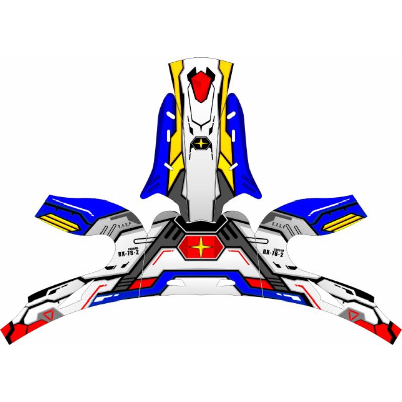 Decal Helm Vixion Old Bawaan Motor Motif Gundam Terlaris