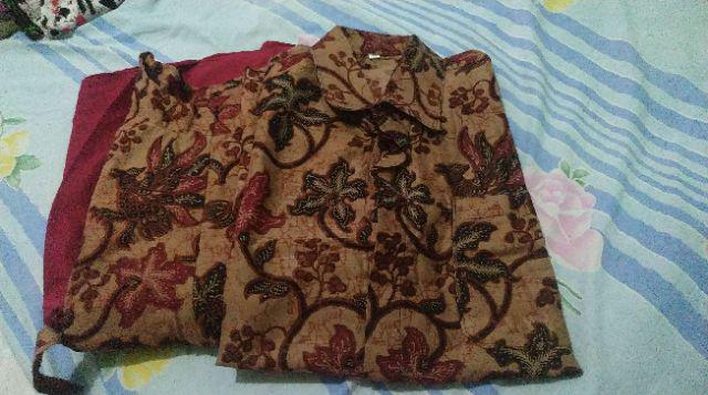 Cople Pria Wanita Gamis Batik Meisya Style // Batik Rampel // 2762 // Tunggal Terbaru
