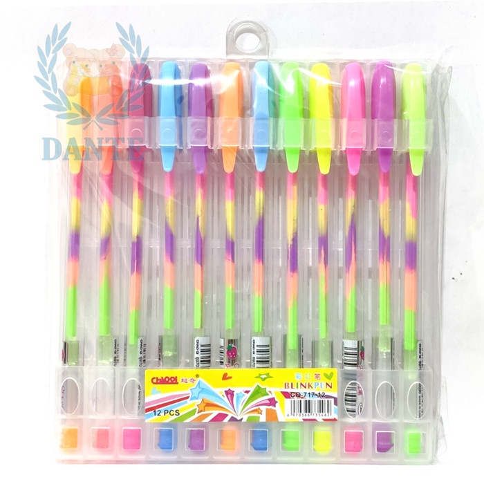 

MURAH Rainbow Pen - Pulpen Gel warna warni ( isi 12pcs )