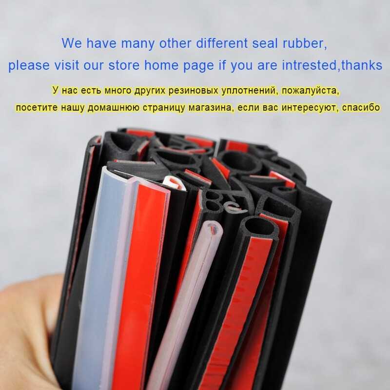 SRIMXS Rubber Strip Door Seal Epdm Pintu Mobil D Type Car 2M - SD-2080-Hitam-1.2 x 1.2cm