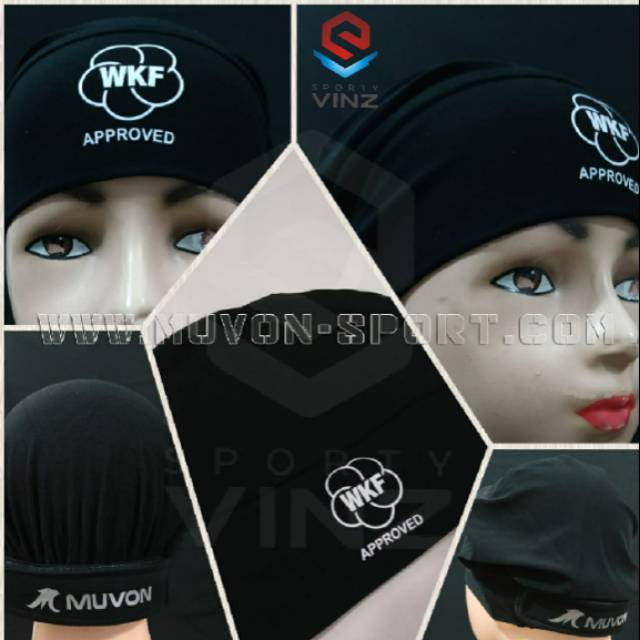 Hijab Muvon Pelindung Kepala Karate Wanita WKF APPROVED