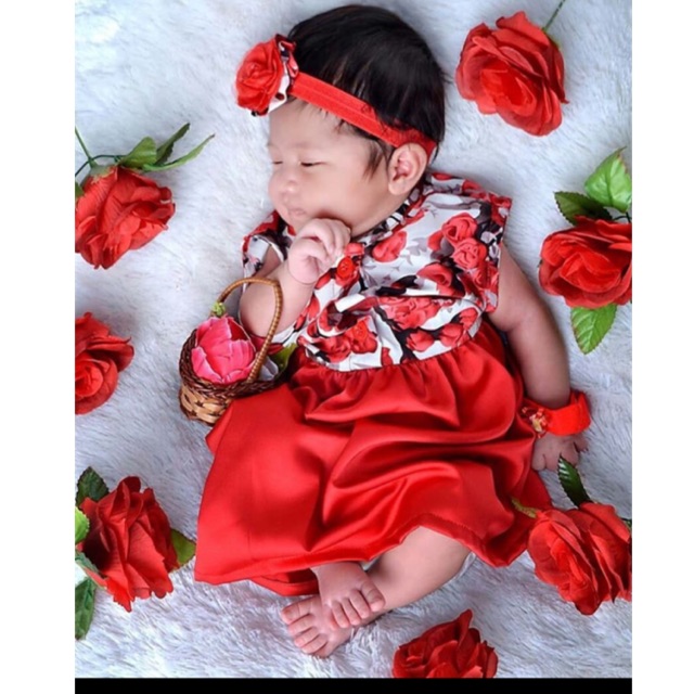 Dress Baby Malika red