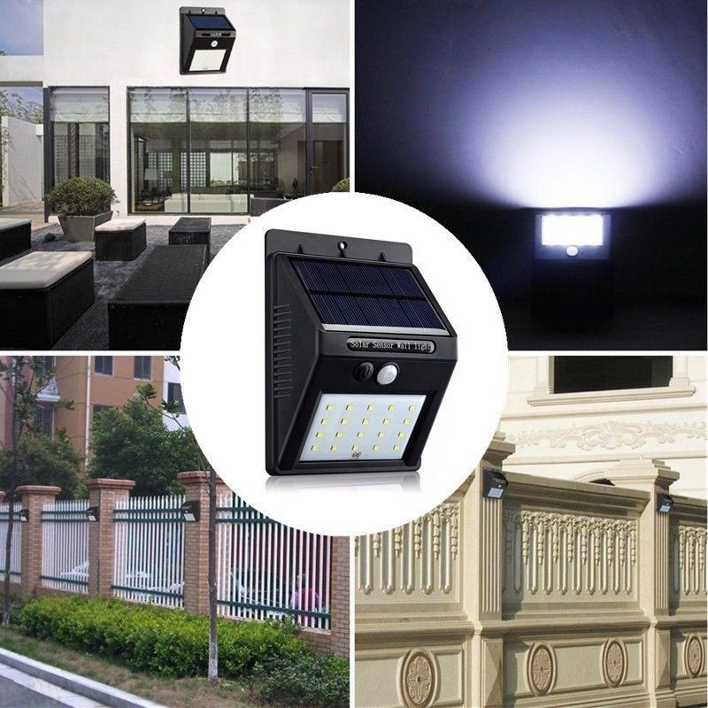 Lampu LED Dinding Solar 20 LED / 40 LED / Solar Sensor Wall light / Lampu Dinding Tenaga Surya