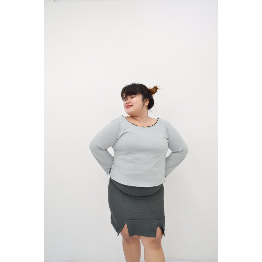 Celya Blouse Jumbo / Atasan Jumbo Wanita / Charla.id / CHA 0995-Sage