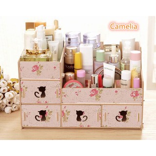 Rak kosmetik bahan kayu Desktop storage kitty cat UK31 Rak kosmetik bahan kayu Desktop storage kitty cat UK31