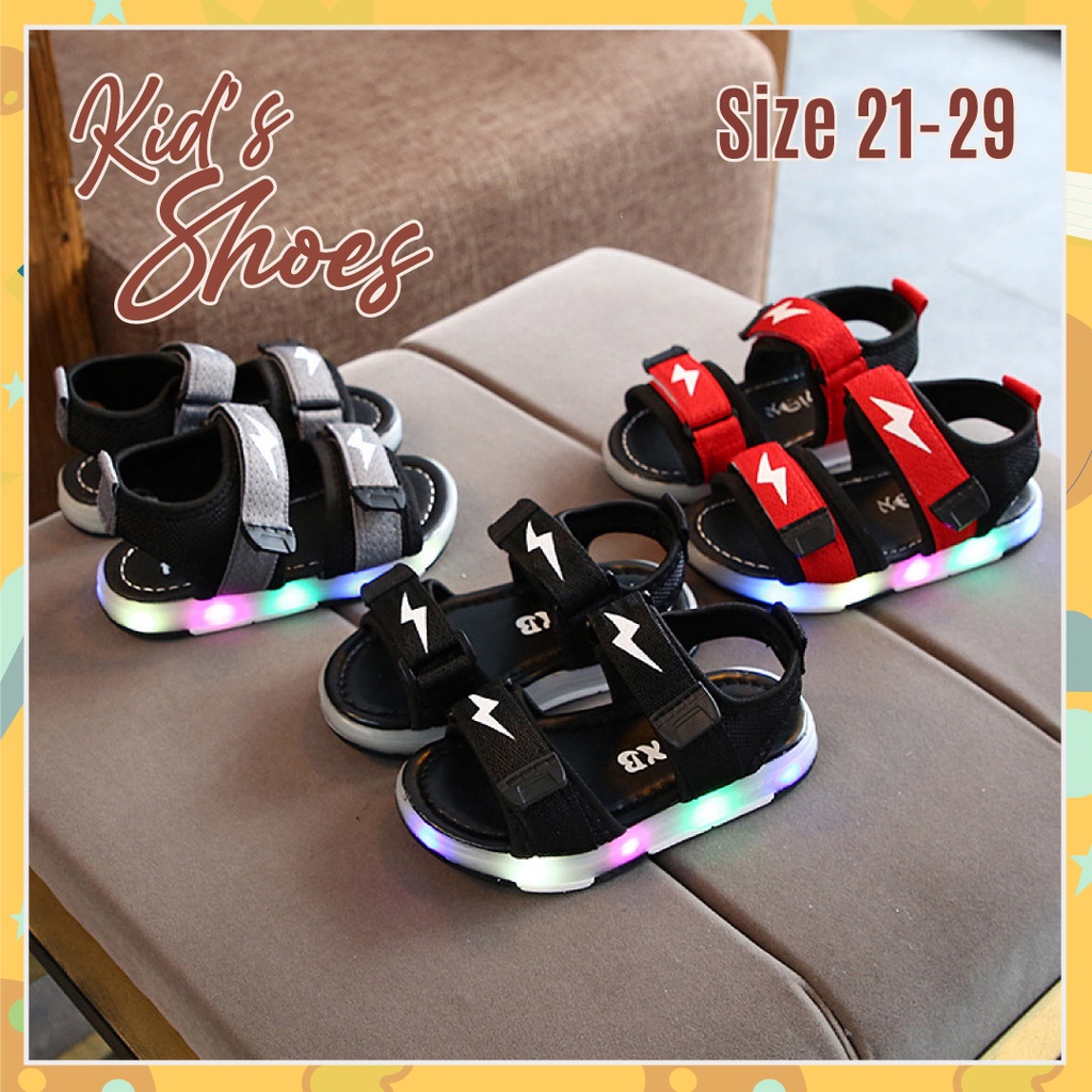 Sandal Anak LAPAGO - Sepatu Sandal Anak LED Laki laki Perempuan Umur 1-6 Thn 2021 Type ML (J8C4) San