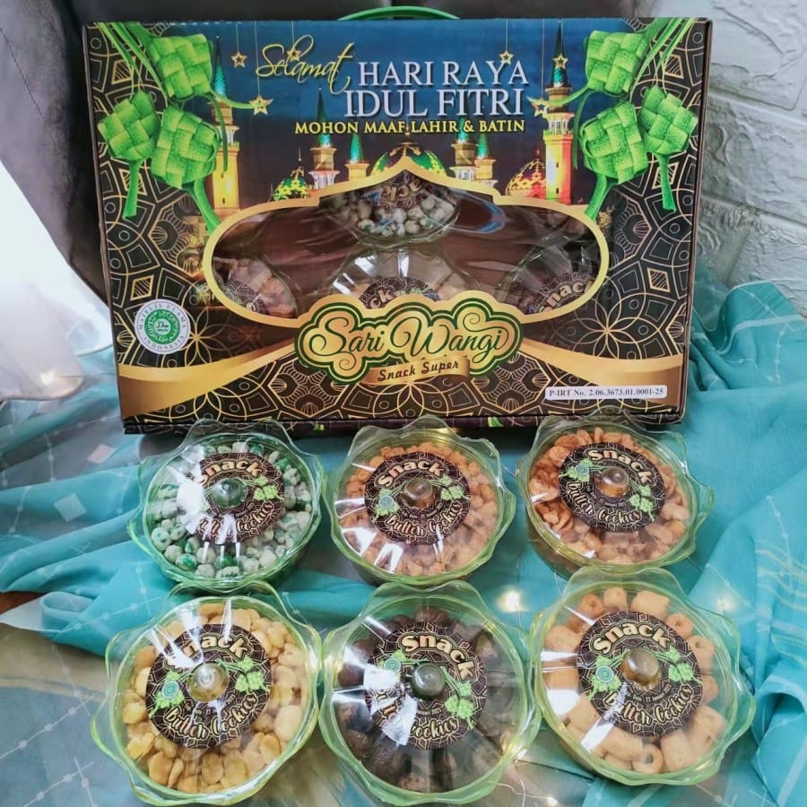 Parcel Ramdhan 2022 Kue Lebaran Sari Wangi Snack Super 6 / Kue Kering Murah 6 KOTAK