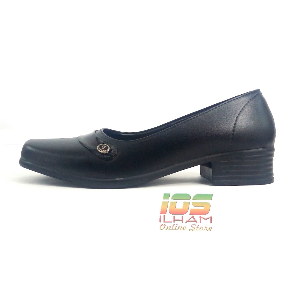 KO6 Sepatu Pantofel Wanita Guru Kerja Kantor Hak 3cm Size 37-40