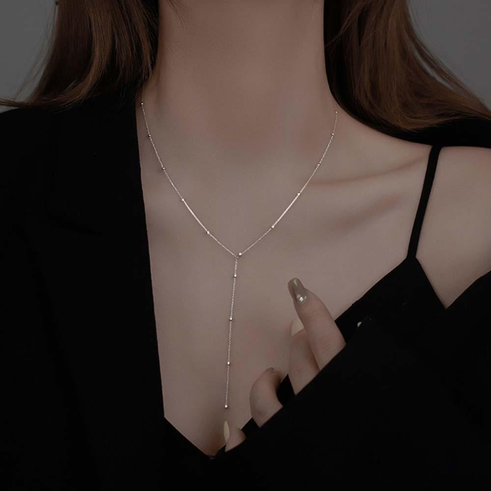 Mxbeauty Kalung Choker Hias Manik-Manik Rumbai Gaya Korea Untuk Wanita