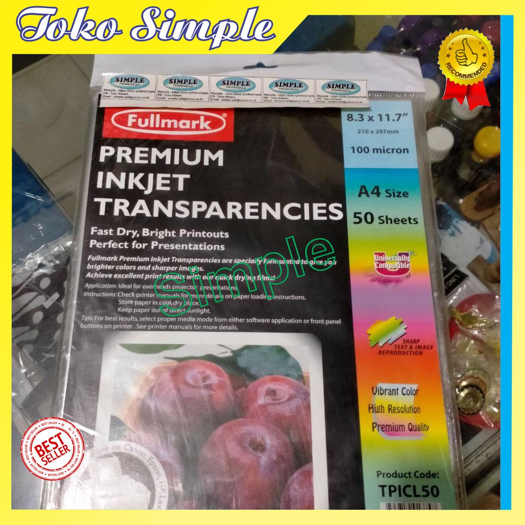 

STEMPEL KAYU / RUNAFLEK / MIKA / PLASTIK TRANSPARAN / FULLMARK / PRINTER INKJET MURAH