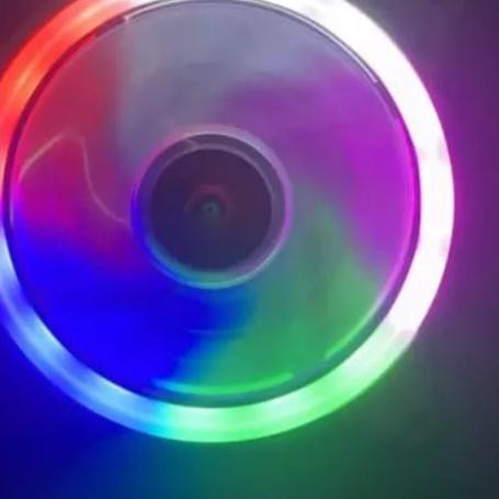 ♪ SKU-1220 FAN CASING 12CM RGB LED RAINBOW KONEKTOR MOLEX FAN CASE ❂