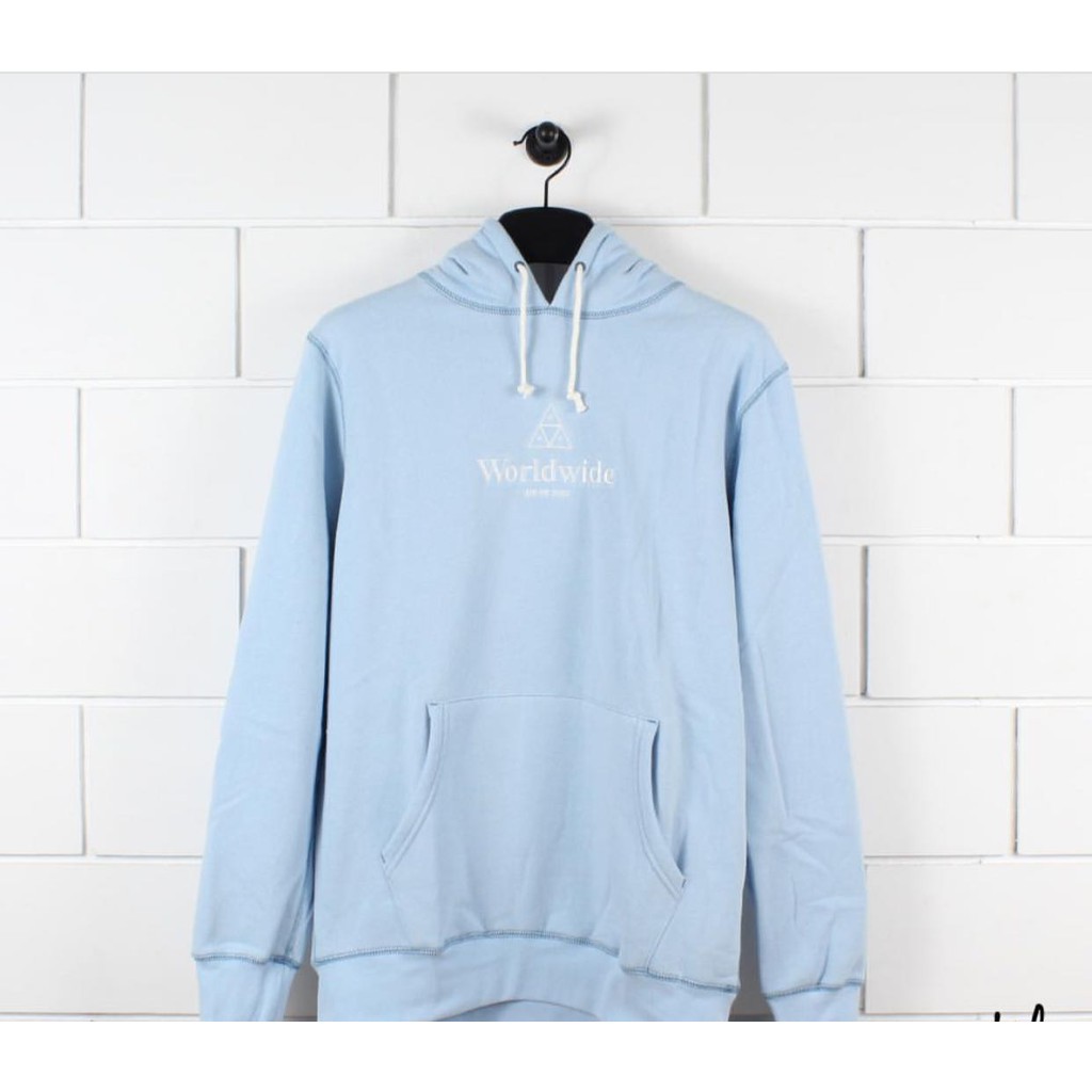 huf worldwide light blue hoodie