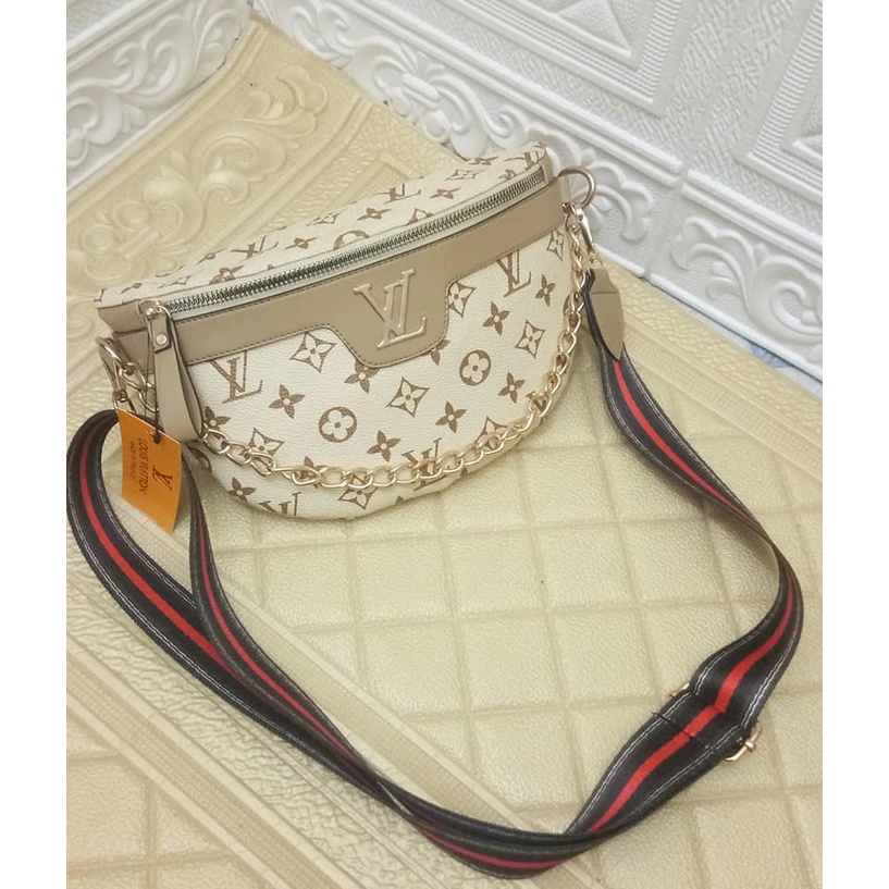 tas pinggang Lv waistbag wanita rante