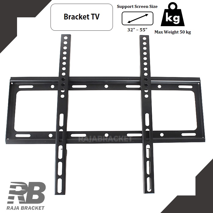 Bracket Braket TV 32 40 42 43 49 50 55 inch, Slim &amp; Fix New Model Universal