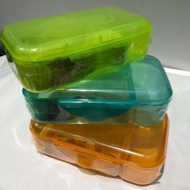Tempat makan/lunch box/tempat makan sekat/ompreng plastik/lunch box sekat/ompreng lemony