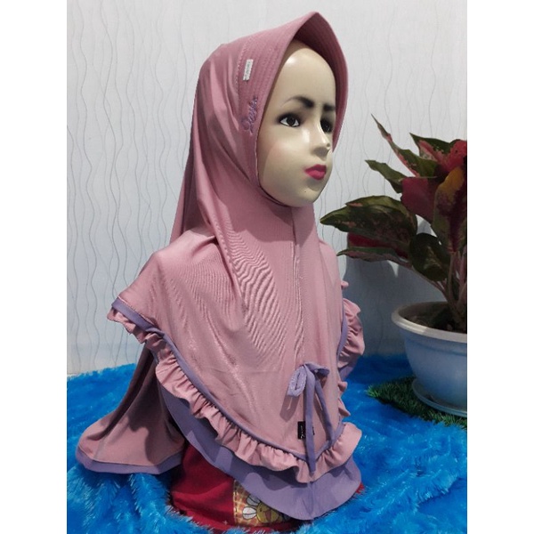 Promo Hijab ANAK ANITA MARWAH/LILIS/ELSA/ZAHRA/RULIS bhn Jersey super adem|umur 4-8/9 thnan|bs ecer|