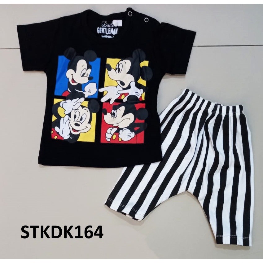 STKDK159 - Setelan Anak Kecil Mickey Action Grey