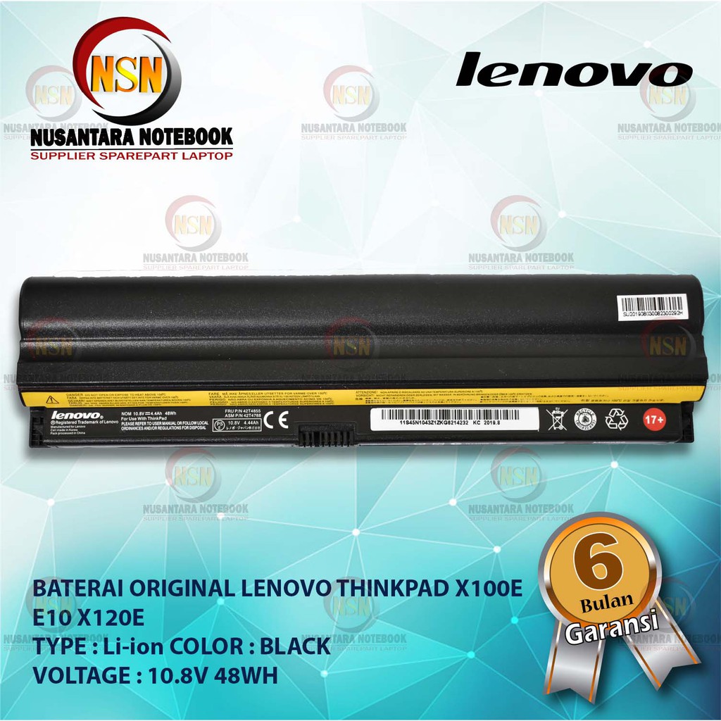 Baterai Original Lenovo ThinkPad Edge 11 inch E10 X100E X120e 17+ 48WH