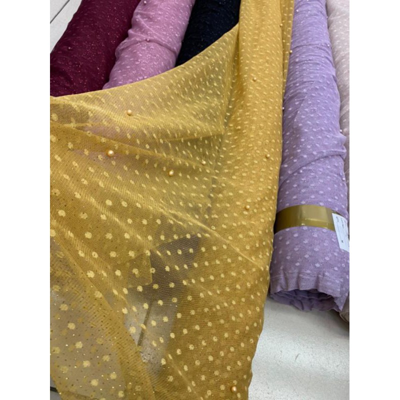 Tile dot/kain tile dot mutiara/Bahan tile dot