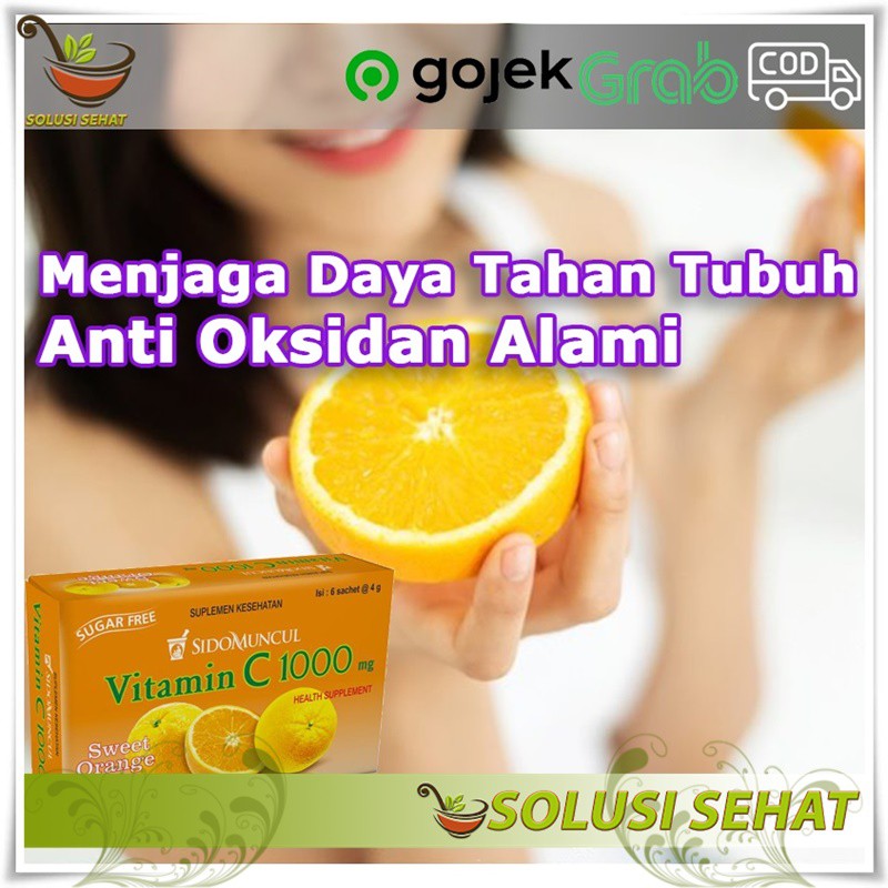 Vitamin C1000 Sidomuncul Serbuk Sugar Free (6 Sachet /Box)