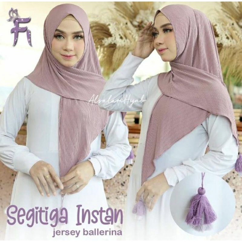 JILBAB SEGITIGA INSTAN PLISKET/BERGO PLISKET TASEL/SEGITIGA INSTAN FI HIJAB