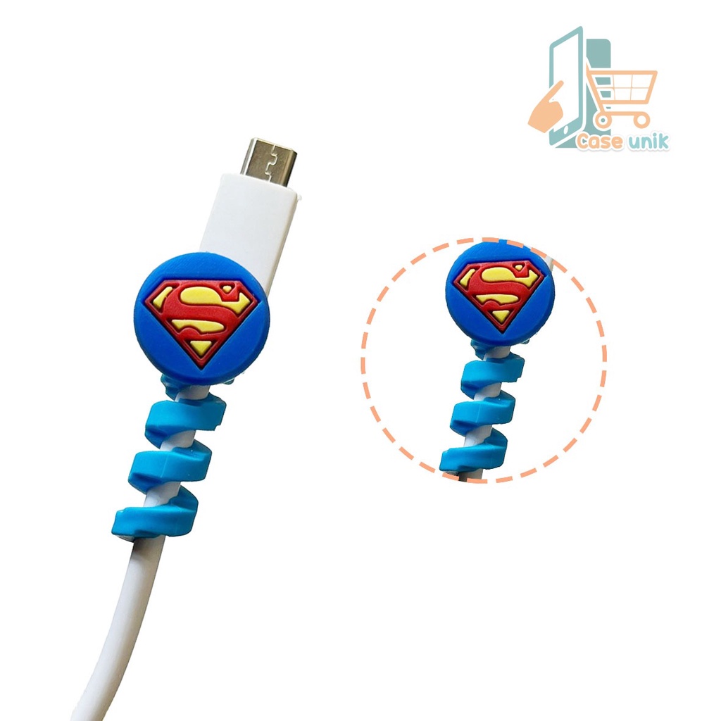 CABLE SAVER TWIST CABLE PROTECTOR SPIRAL PELINDUNG UJUNG KABEL KARAKTER ANDROID IPHONE CS4219