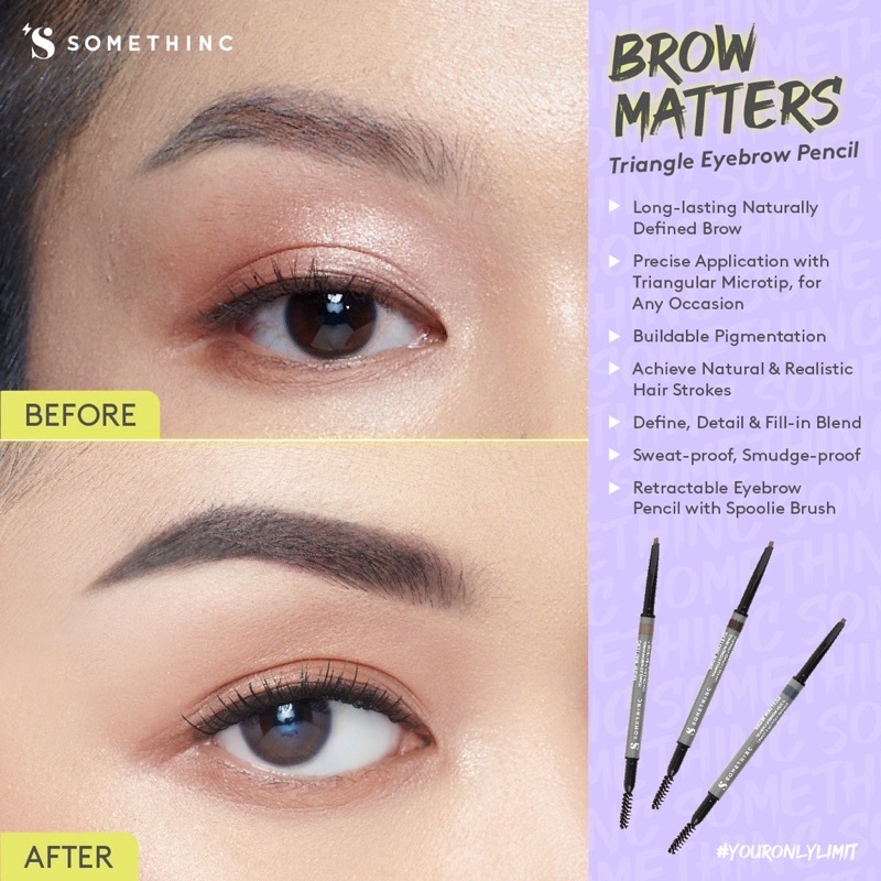 SOMETHINC BROW MATTERS Retractable Triangle Eyebrow - Pensil Alis Mekanik Tip Segitiga