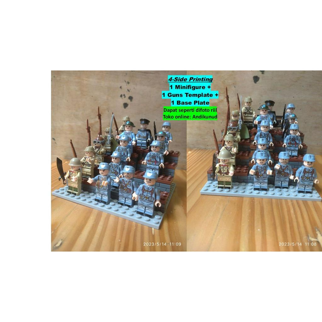 Minifigure world war II WW2 seri Jepang dan senjata brick