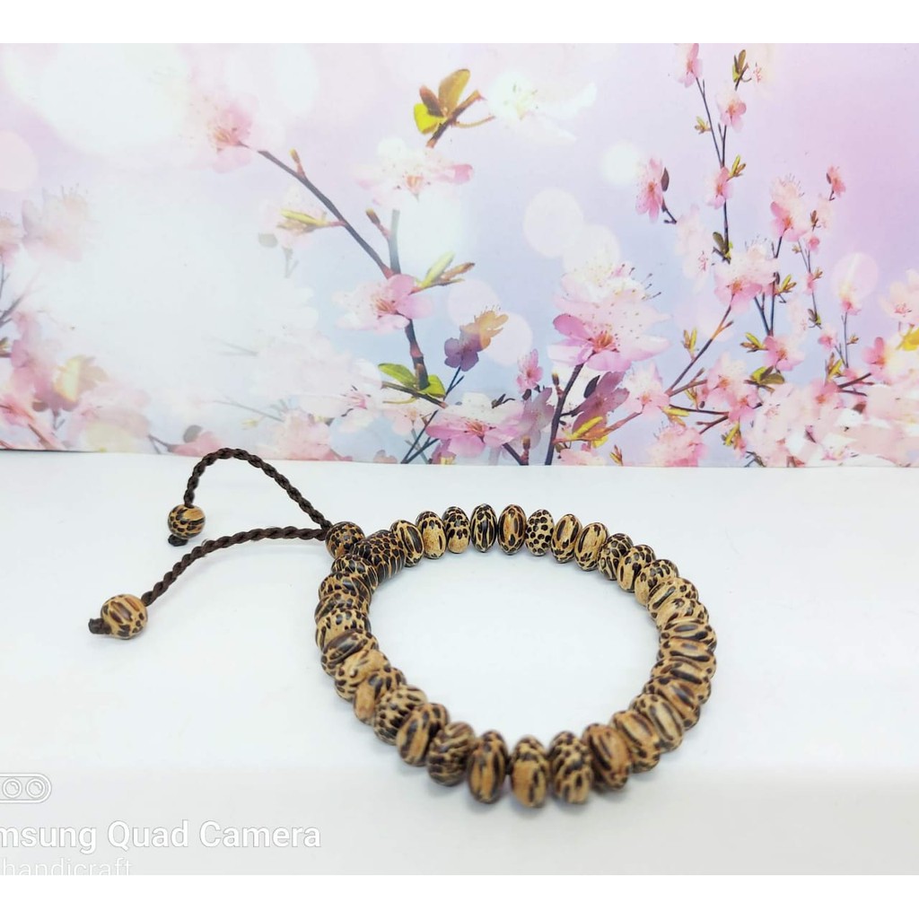 GELANG KAYU LIWUNG BUTIRAN PIPIH TERBAIK