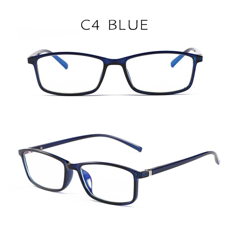 (YUZHU) Bayar di Tempat Korean Design Retro Small Square Kacamata Wanita/Pria  100% Anti Blue Eyeglasses